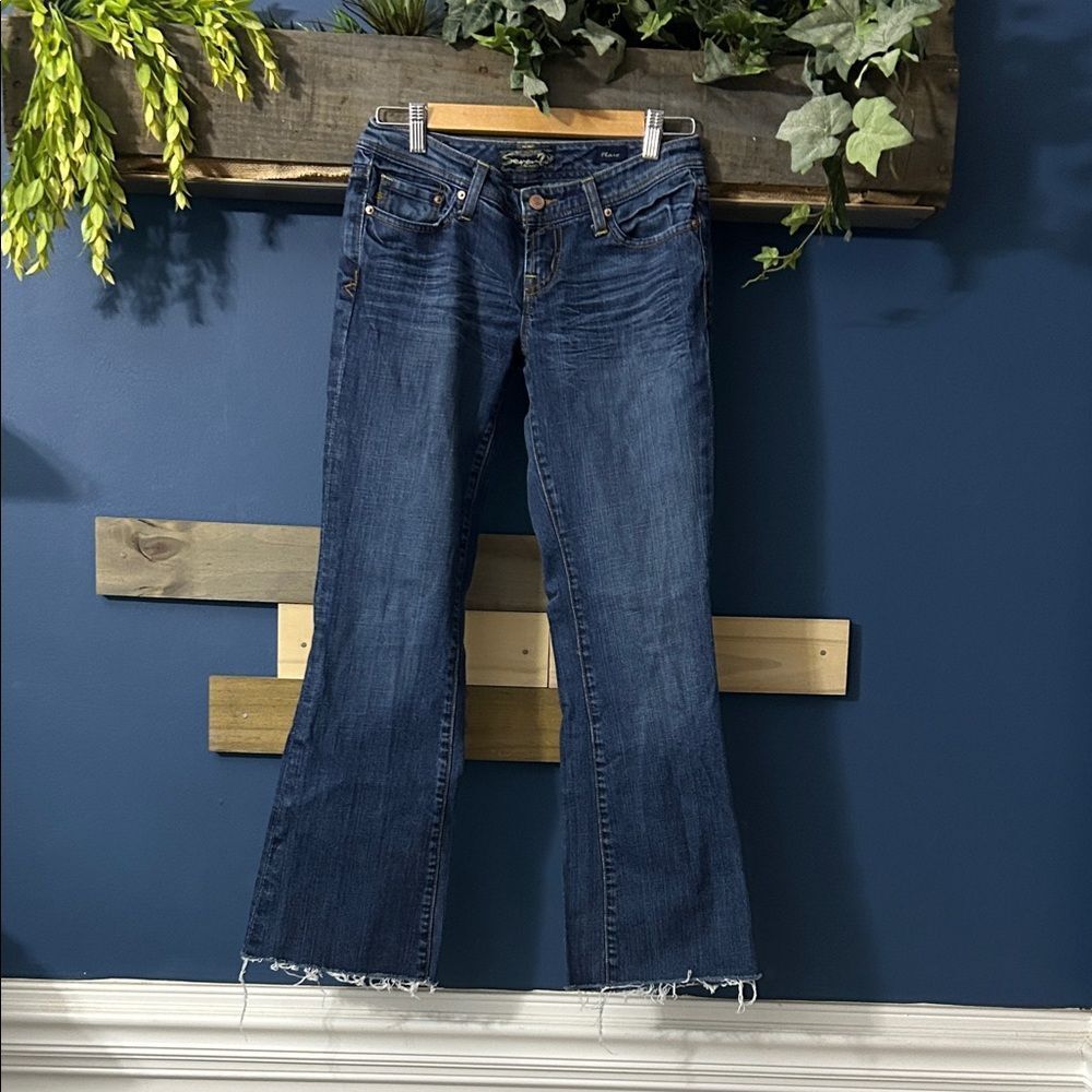 Seven7 Dark Blue Flare Jeans EUC 25
